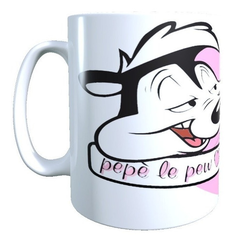 Tazon Diseño Peppe Le Pew Zorrillo Animado Retro