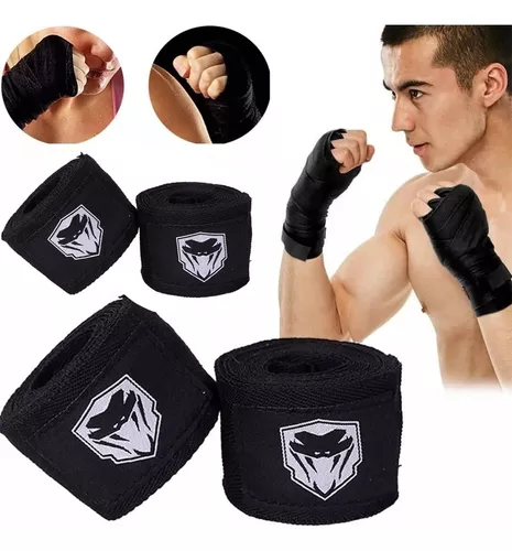 4 vendas deportivas para manos, vendas elásticas para boxeo, vendas  transpirables para manos de boxeo MMA para hombres y mujeres, rojo, 5M