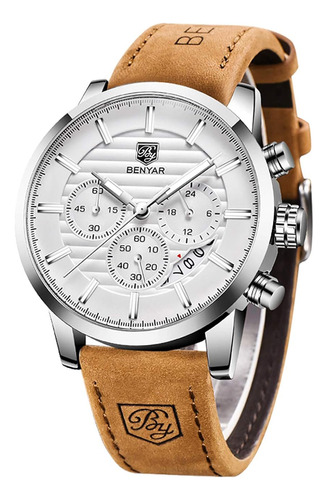 Relojes Impermeables Benyar Quartz Chronograph Business Y...