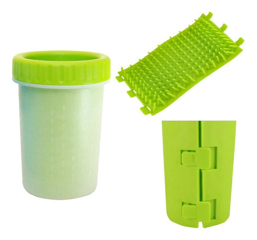 Napi copo higienizador lava patas silicone grande cor verde