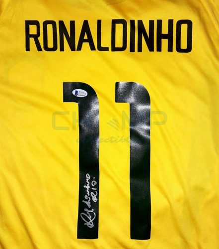 Jersey Firmado Ronaldinho Brasil Korea Japon 2002 Autografo