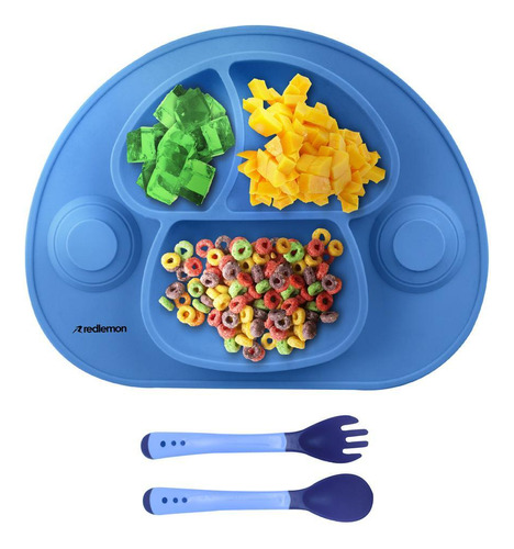 Plato Para Bebe Antiderrapante Adherible De Silicon Redlemon