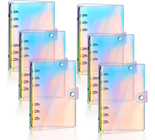 6 Piezas Carpetas De Cuaderno Transparentes Arco Iris Carpet