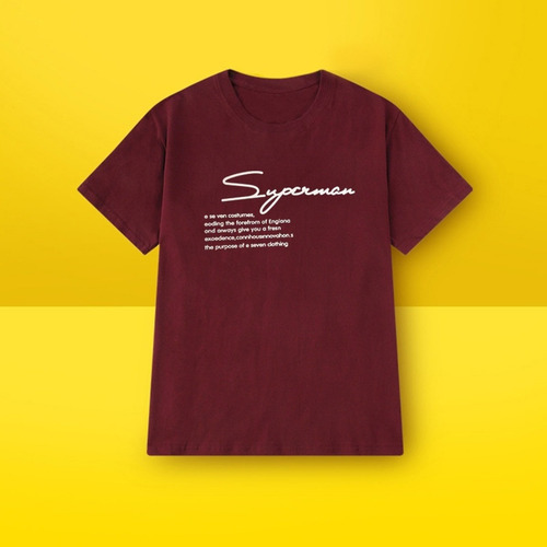 Camiseta Con Cuello Redondo, Ajustada, Algodón, Color Liso,