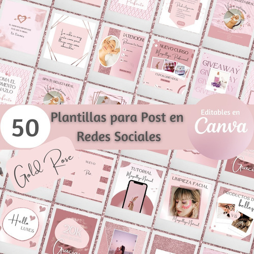 50 Plantillas Redes Sociales Editables En Canva Belleza