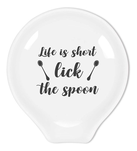 Funny Coffee Quote Life Is Short Lick The Spoon  Soport...