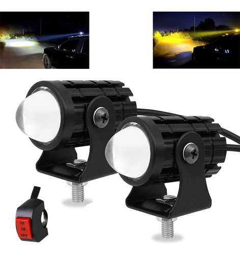 Par Luces Led Auxiliares Faros De Lupa Para Auto Motos