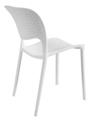 Juego Comedor Eames Mesa 120x80cm + 4 Sillas Torino Color Blanco Diseño De La Tela De Las Sillas Pvc