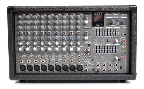 Consola Mixer Potenciado Phonic Powerpod 1062r Phantom Power