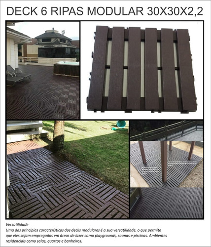 Deck Pallet Plásticos Para Varandas E Sacadas Kit C/ 9 Pç