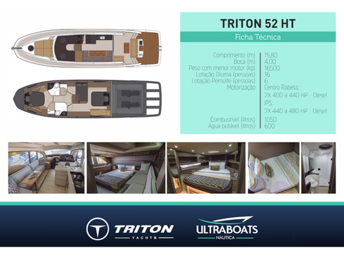 Lancha Triton 52 Ht || Zero || Diesel
