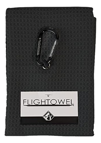 Toalla De Golf Flightowel Jr Premium Disc | Toalla Negra | L