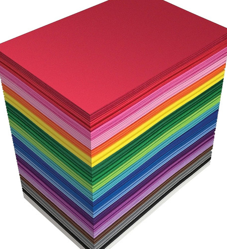 100 Pliegos De Fomi Liso Para Manualidades De 70x95 Cm 