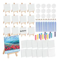 Comprar Nuhexry 1 Lienzo para pintar 24 Piezas y 12 Caballetes para Pintar color Blanco