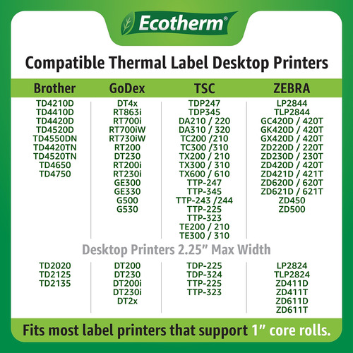 Etiquetas Térmicas Ecotherm 4x1 15000, 6 Rollos, Zebra