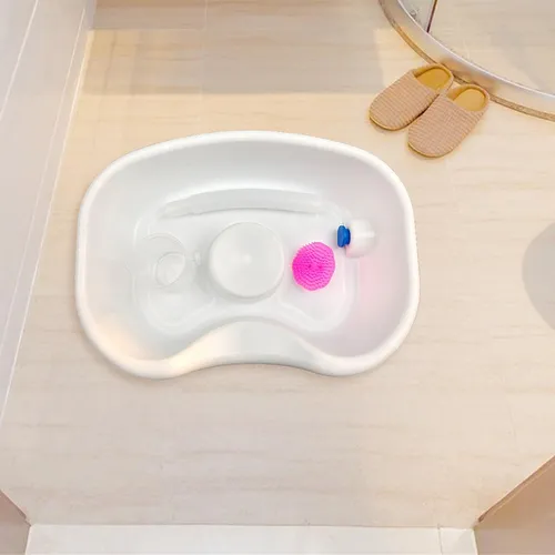 Lavabo Para Lavar El Cabello En La Cama Blanco