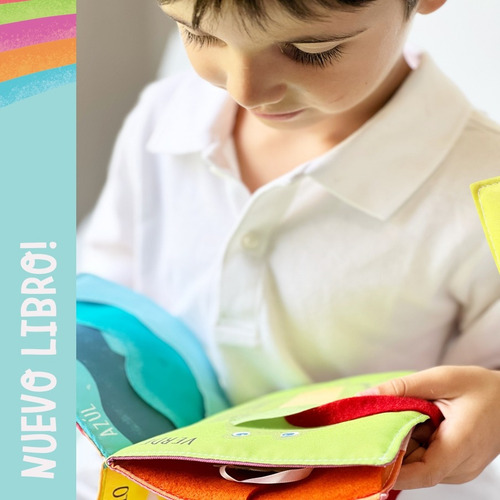 Imagen 4 de 6 de Libro Sensorial Didáctico De Tela Los Colores