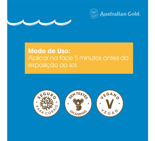 Kit 2 Protetor Solar Facial Creme Fps 30 Australian Gold 50g