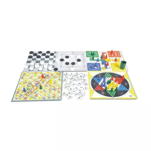 Jogo Tabuleiro 3 Em 1 Ludo Dama Trilha Pais & Filhos-NOVO