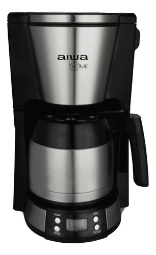 Cafetera 8 Tazas Aiwa Térmica Programable Acero Inoxidable