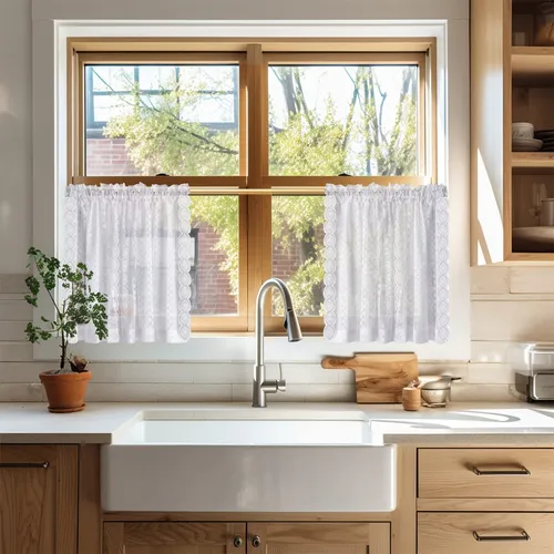 comprar Westweir Cortinas De Cocina De Encaje, Cortinas De Cafe De 3