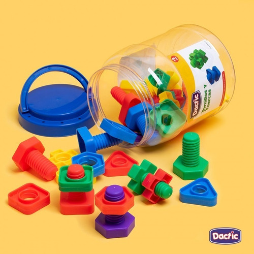 Juego Tornillos Y Tuercas Conectables Dactic 32 Pzas