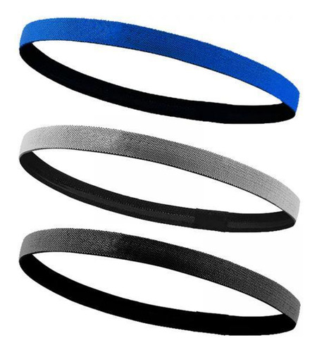 2 X 3 Diademas Deportivas Elásticas Antideslizantes Para