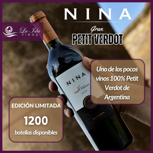Vino Nina Gran Petit Verdot 2010 Premium. Añejo Exclusivo