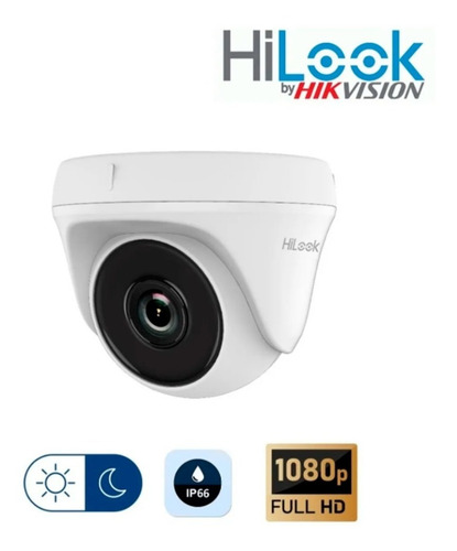 Imagen 3 de 5 de Cámara Seguridad Analógica Hilook 1mp Ir20m Exir Domo Metal