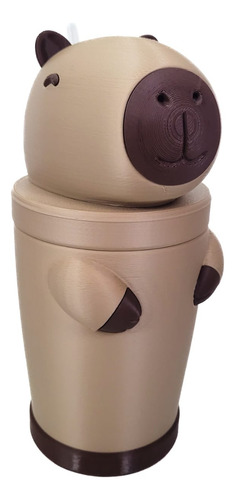 Vaso Milkshakes 300ml Con Sorbete De Regalo Capibara X 5 Unidades