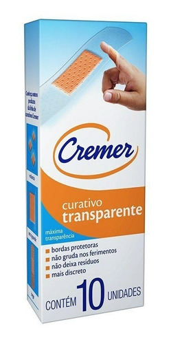 Imagem 1 de 1 de Curativo Cremer Care Transparente 10 Unidades