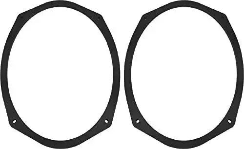 Anillos Espaciadores Adaptadores Para Altavoces De Puerta De 6.5 Pulgadas - Compatible Con Toyota Levin, Color Negro