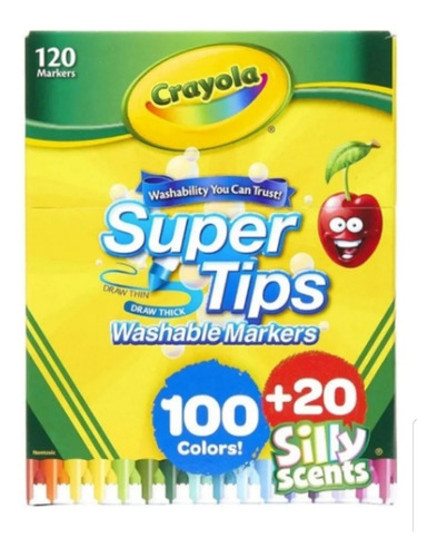 120 Crayola Super Tips Lavables (100+20 Silly Scents)