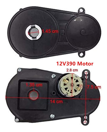 Caja De Cambios De Dirección Con Motor Rs 390 12 V Motor De