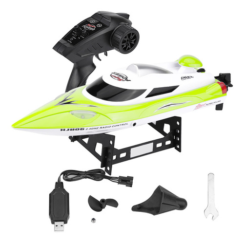 Mini Barco De Carreras Rc Para Niños, Color Verde