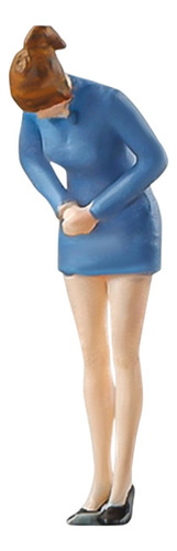 Figura En Miniatura Figuras De Diorama Chica En Vestido Azul