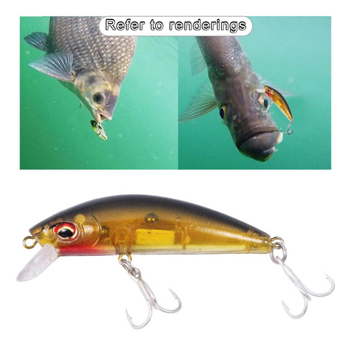 3 Señuelo De Pesca Realista Topwater Hard Espalda Negra