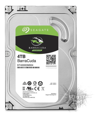 Imagen 2 de 2 de Disco Duro Sata Pc Interno 4tb Teras Seagate Barracuda New