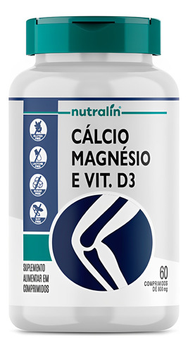 Cálcio Magnésio E Vitamina D3 Nutralín 60 Comp.