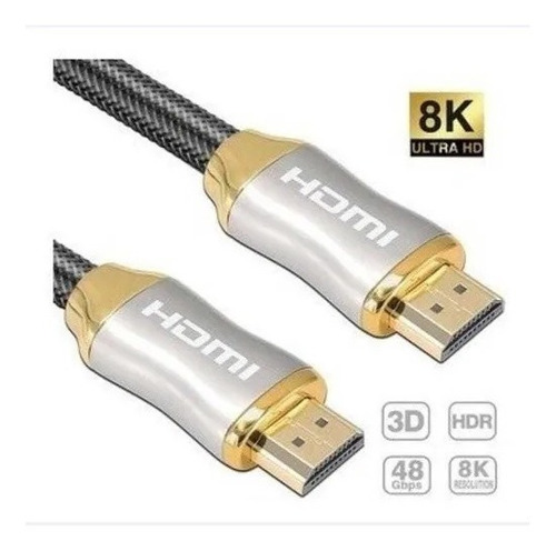 Pack 2 Cables Hdmi 8k 60hz/4k 120hz/48gbps V2.1 De 2mts. 