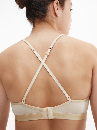Bralette Triángulo Form To Body Beige Calvin Klein
