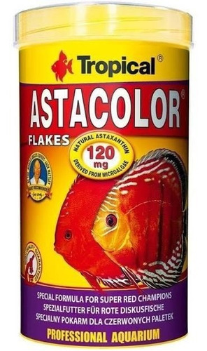 Alimento resaltador del color para especies rojas y otros peces Tropical Astacolor 100g