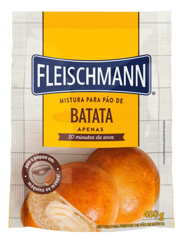 Pré-mistura de mistura para pão batata Fleischmann integral 450 g 