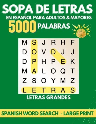 Libro : Sopa De Letras En Español Para Adultos And Mayore 