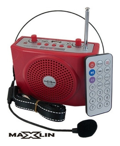 Megafono Recargable Manos Libres Control Radio Mp3 Usb 15w