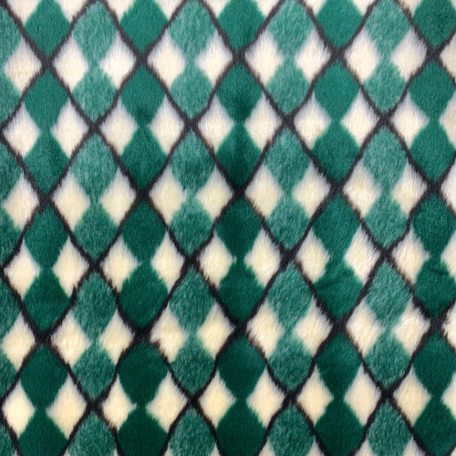 Tela Piel Estampada Arlequín 1,55 M De Ancho Verde Dibujo