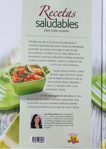 Recetas Saludables Para Toda Ocasión, De Sara Chavez Amaro. Serie Quiero Vivir Sano Editorial Gema Editores, Tapa Dura En Español, 2022