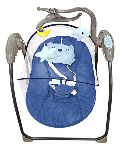 Silla Mecedora Para Bebe Bluetooth Azul