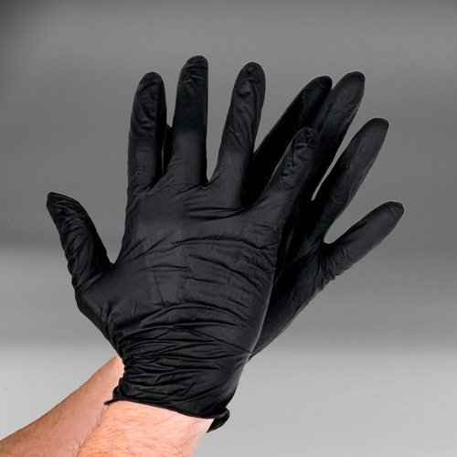 Guantes De Nitrilo Negro Caja X 100 Unidades