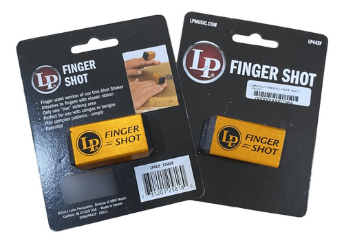 2x Ganza Finger Shot Lp442f Chocalho Dedo Percussão Shaker